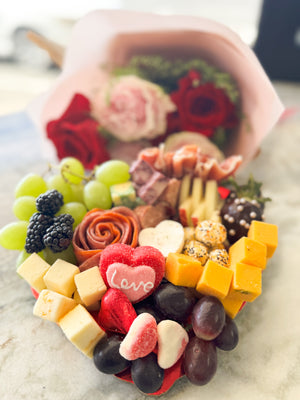 Charcuterie Heart + Bouquet