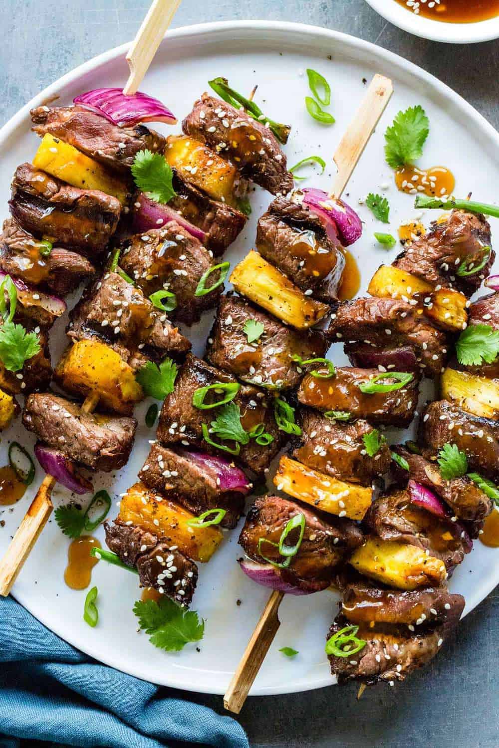 Beef satay kebabs